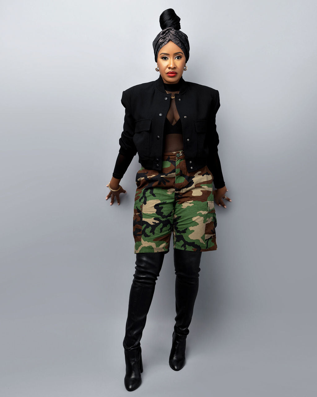 Floral Metallic Halo