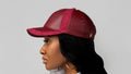AR Suede/Leather Burgundy Baseball Cap