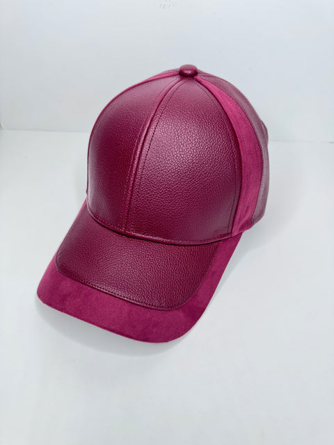 AR Suede/Leather Black Baseball Cap
