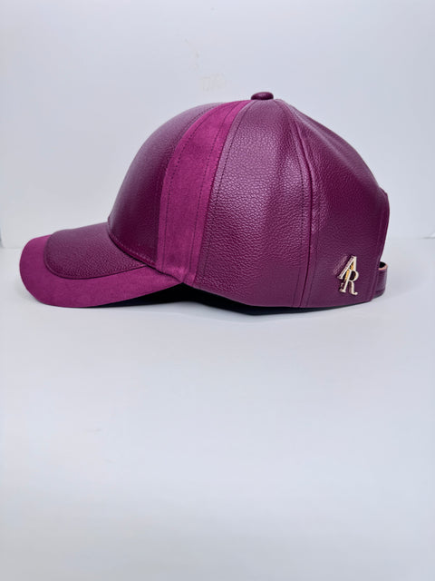 AR Suede/Leather Black Baseball Cap