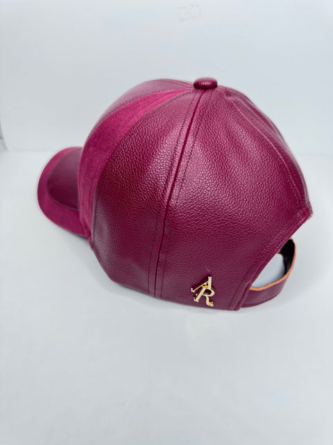 AR Suede/Leather Black Baseball Cap